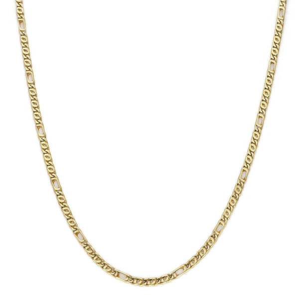 Collar eslabón nudo egipcio en oro amarillo 14 kilates.