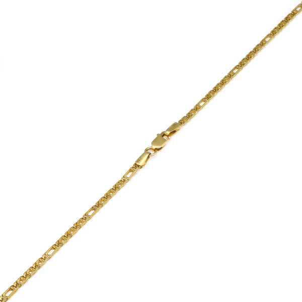 Collar eslabón nudo egipcio en oro amarillo 14 kilates.