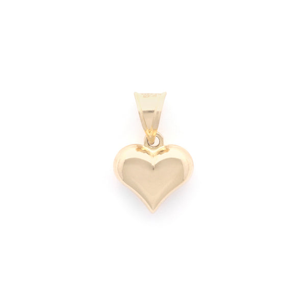 Dije hueco motivo corazón oro amarillo 14 kilates