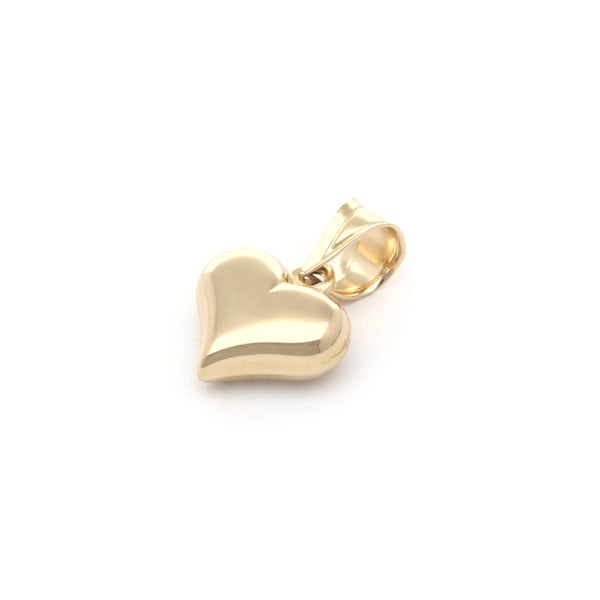 Dije hueco motivo corazón oro amarillo 14 kilates