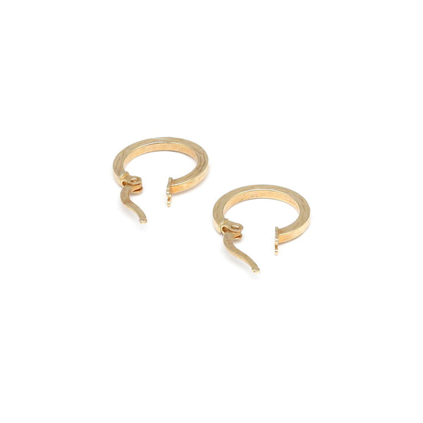 Arracadas facetadas en oro amarillo 14 kilates.