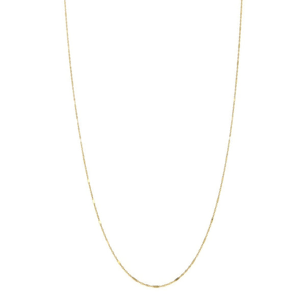 Collar eslabón combinado en oro amarillo 14 kilates.