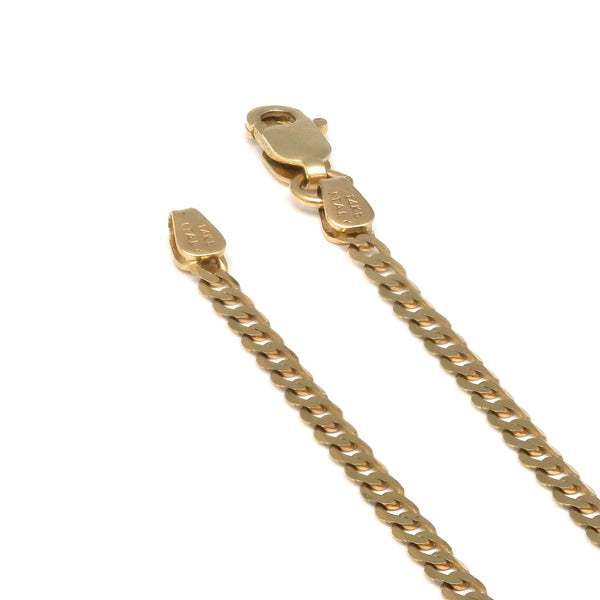 Pulsera eslabón barbado en oro amarillo 14 kilates.