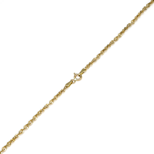 Collar eslabón torzal en oro amarillo 14 kilates.