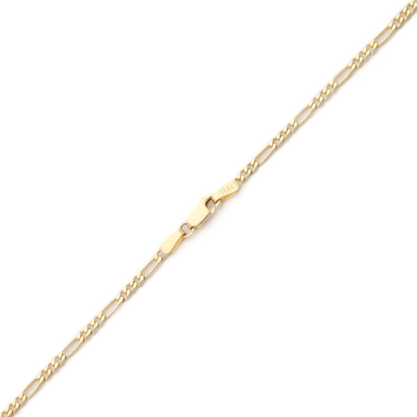 Collar de tres eslabones por uno en oro amarillo 14 kilates.