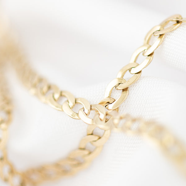 Collar eslabón encontrado en oro amarillo 14 kilates.