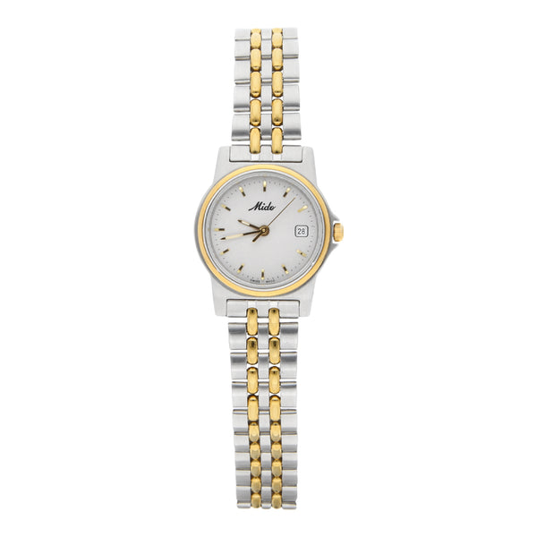 Reloj Mido para dama en acero vistas chapa.