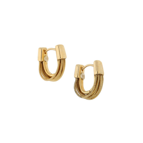 Arracadas diseño especial en oro amarillo 18 kilates.