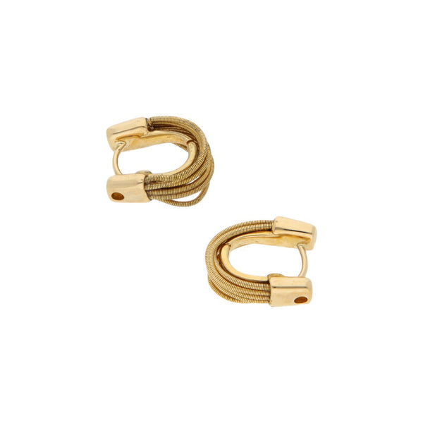 Arracadas diseño especial en oro amarillo 18 kilates.