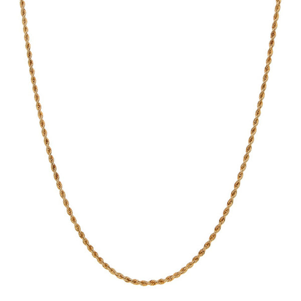 Collar eslabón torzal en oro amarillo 14 kilates.