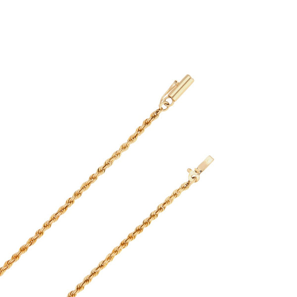 Collar eslabón torzal en oro amarillo 14 kilates.