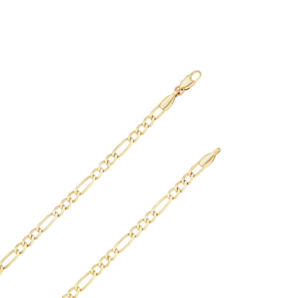 Collar de tres eslabones por uno en oro amarillo 14 kilates.