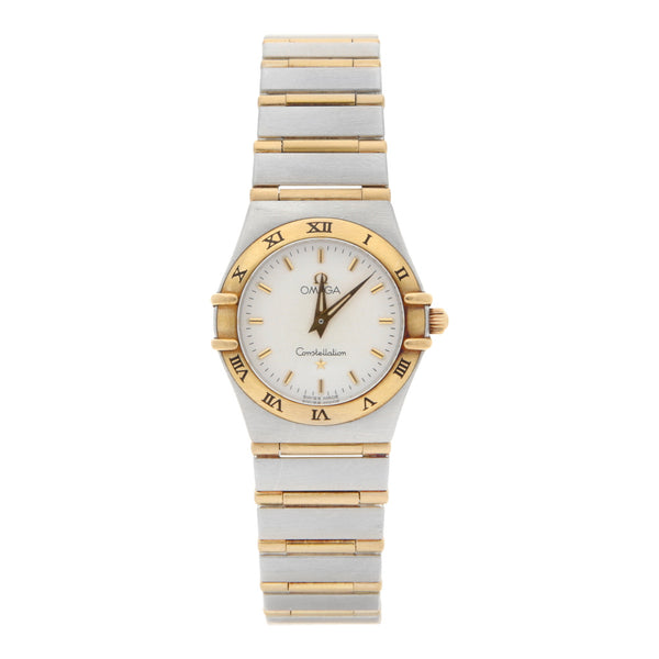 Reloj Omega para dama modelo Constellation vistas oro amarillo 18 kilates.