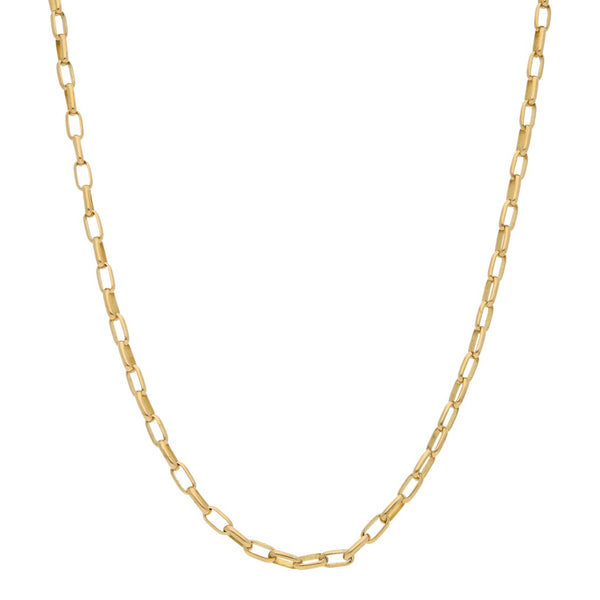 Collar eslabón cruzado firma Tane en oro amarillo 18 kilates.