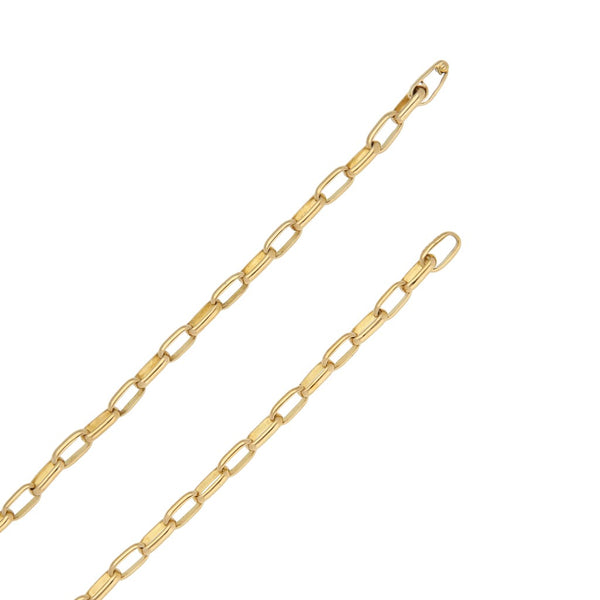Collar eslabón cruzado firma Tane en oro amarillo 18 kilates.