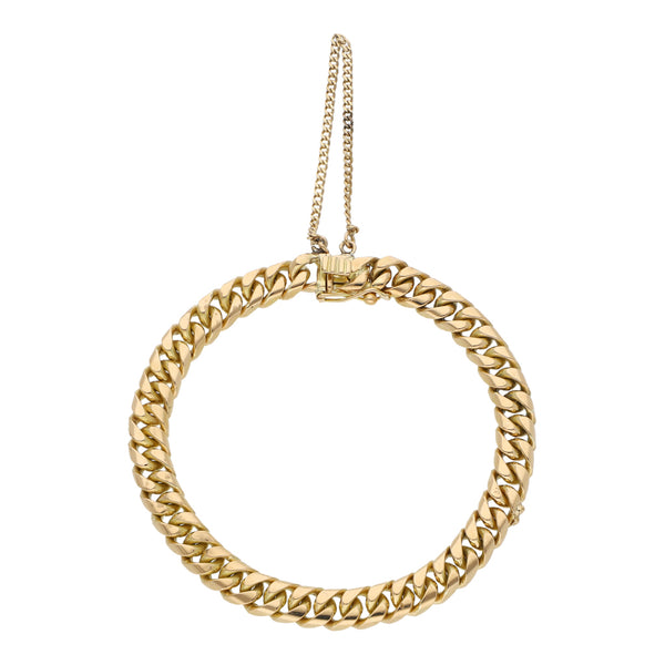 Pulsera eslabón encontrado en oro amarillo 16 kilates.