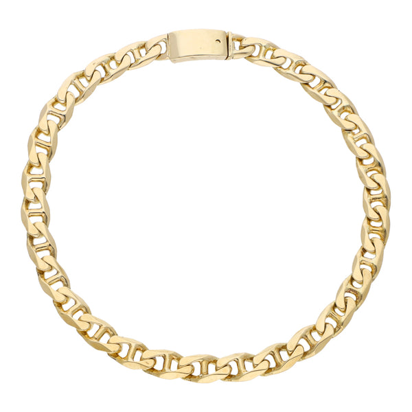 Pulsera eslabón nudo marino en oro amarillo 14 kilates