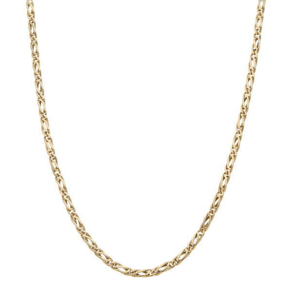 Collar eslabón nudo egipcio en oro amarillo 14 kilates.