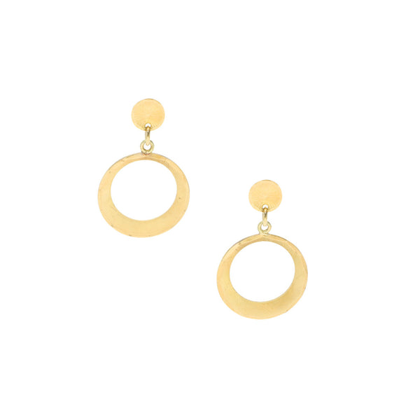 Broqueles diseño especial en oro amarillo 18 kilates.