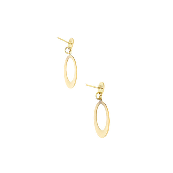Broqueles diseño especial en oro amarillo 18 kilates.
