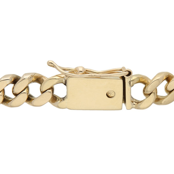 Pulsera eslabón encontrado en oro amarillo 14 kilates.
