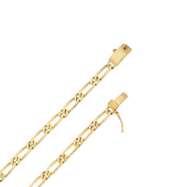 Collar eslabón combinado en oro amarillo 14 kilates.