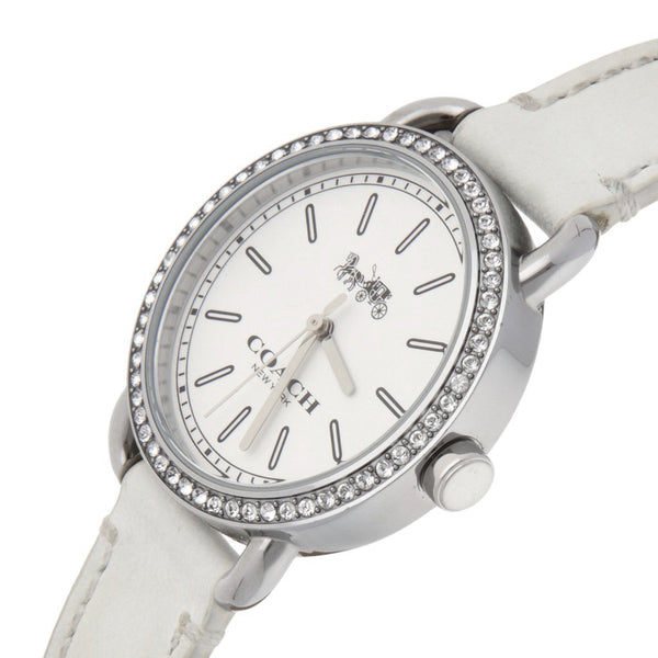 Reloj Coach para dama en acero inoxidable.