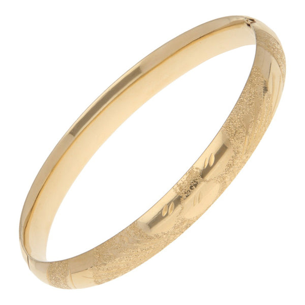 Pulsera de arillo articulada en oro amarillo 14 kilates.