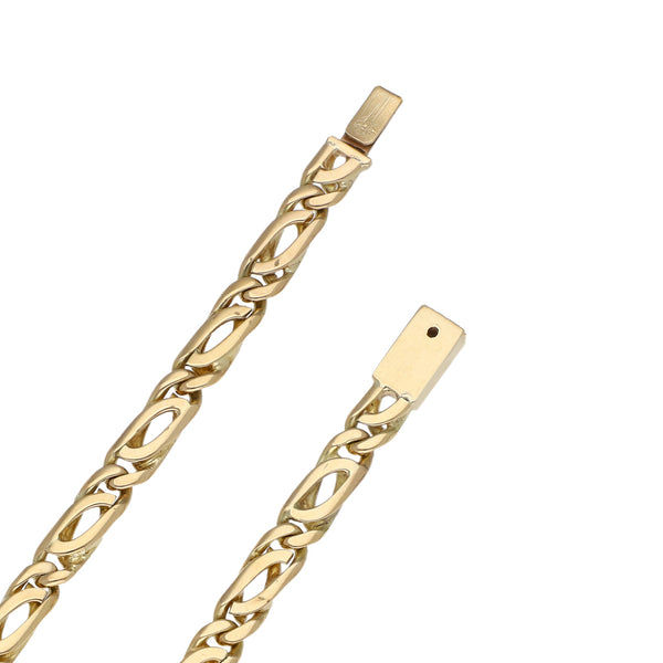 Gargantilla eslabón nudo egipcio en oro amarillo 14 kilates.
