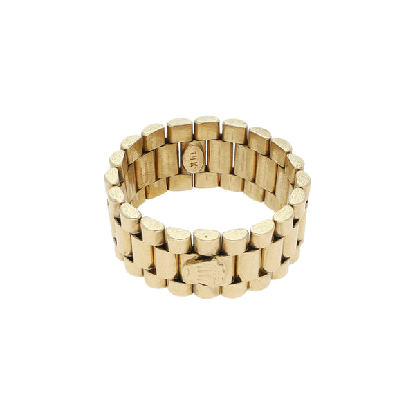 Anillo articulado en oro amarillo 14 kilates.