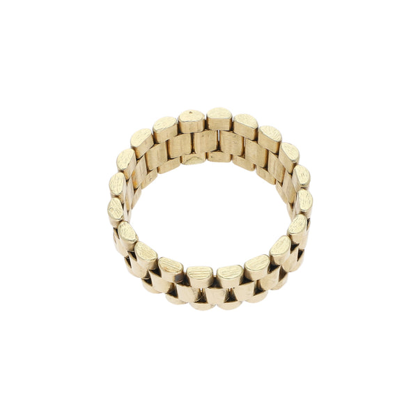 Anillo articulado en oro amarillo 14 kilates.