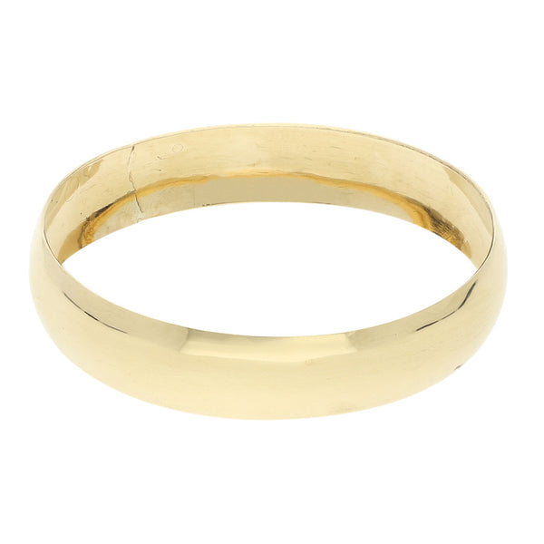 Pulsera de arillo lisa en oro amarillo 12 kilates.