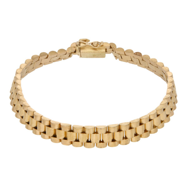 Pulsera eslabón articulado en oro amarillo 18 kilates.