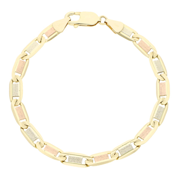 Pulsera eslabón nudo marino en oro amarillo 14 kilates.