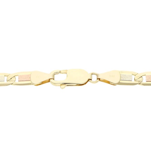 Pulsera eslabón nudo marino en oro amarillo 14 kilates.