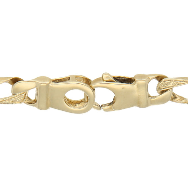 Pulsera eslabón encontrado en oro amarillo 14 kilates.