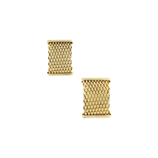 Aretes diseño especial en oro amarillo 14 kilates.