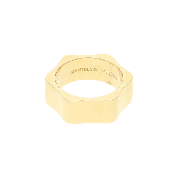 Argolla diseño especial firma Montblanc en oro amarillo 18 kilates