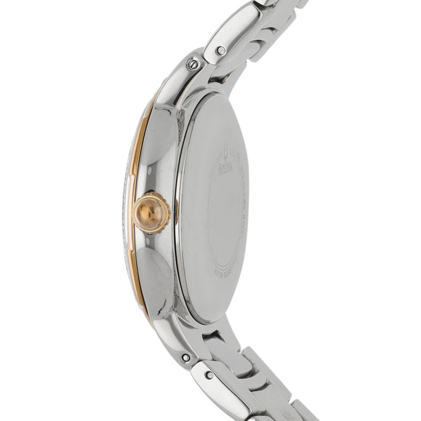 Reloj Bulova para dama en acero/Chapa.