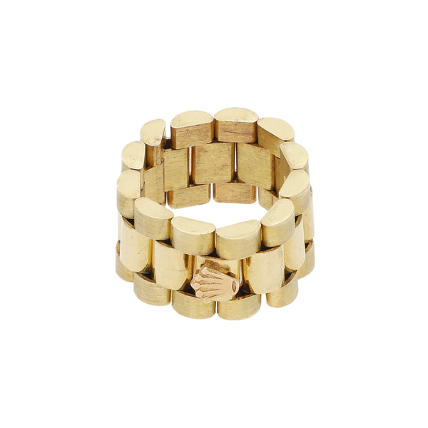 Anillo articulado en oro amarillo 14 kilates.
