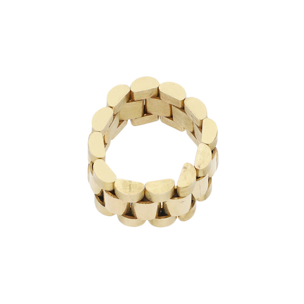 Anillo articulado en oro amarillo 14 kilates.