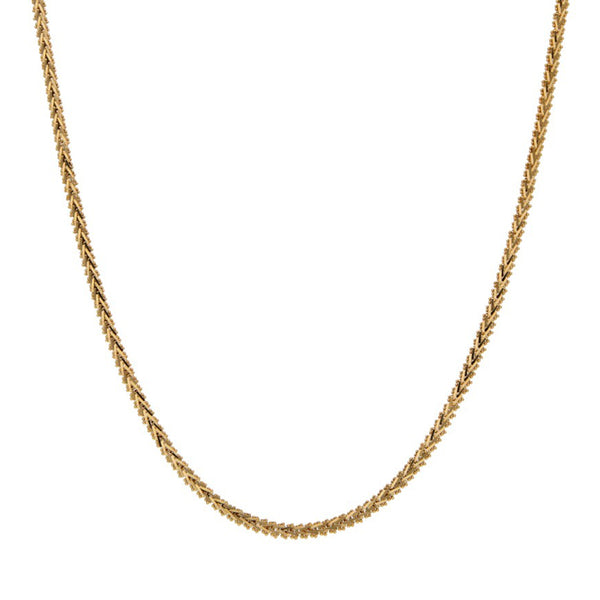 Collar eslabón boleado en oro amarillo 18 kilates.