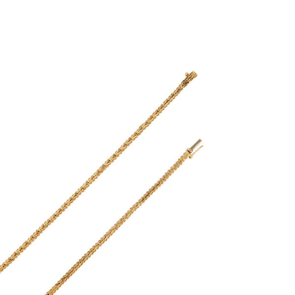 Collar eslabón boleado en oro amarillo 18 kilates.