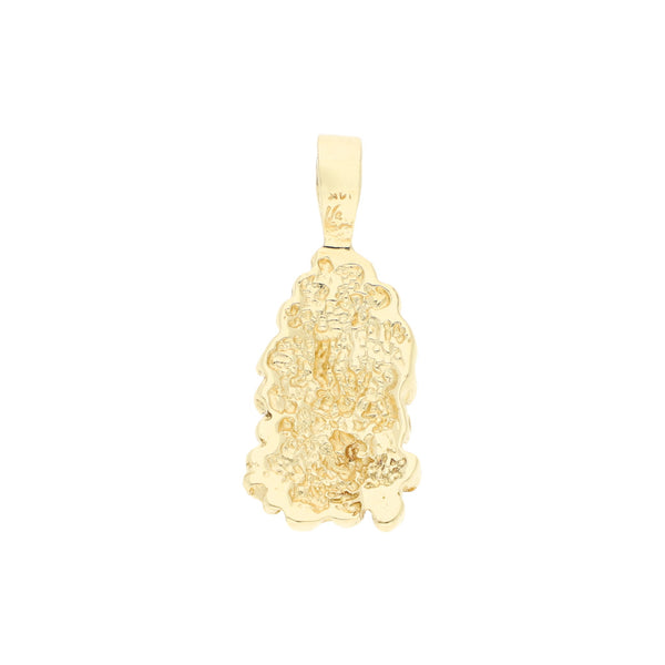 Dije barroco en oro amarillo 14 kilates.