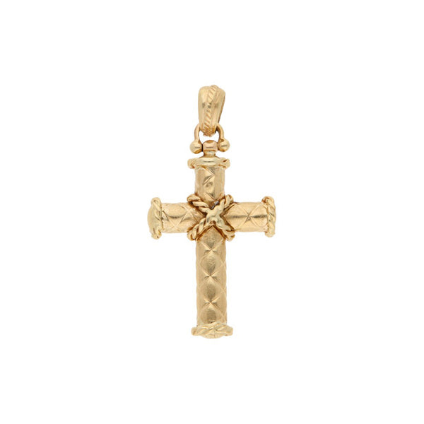 Cruz diseño especial en oro amarillo 14 kilates.