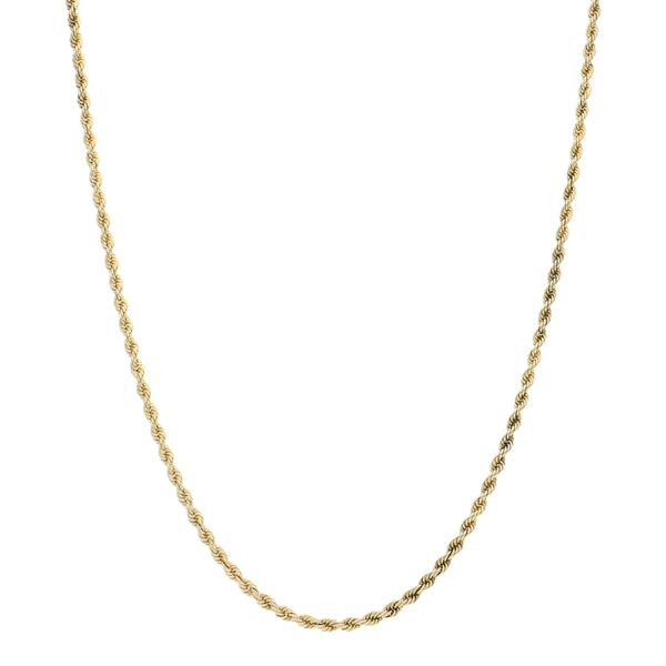 Collar eslabón torzal en oro amarillo 14 kilates.
