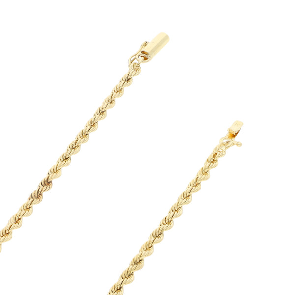 Collar eslabón torzal en oro amarillo 14 kilates.
