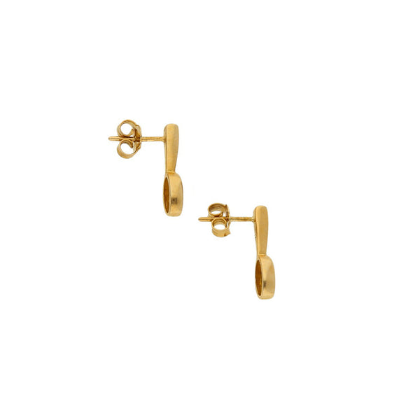 Broqueles diseño especial con sintéticos en oro amarillo 18 kilates.