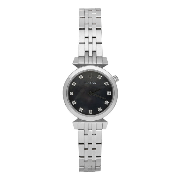 Reloj Bulova para dama en acero inoxidable.