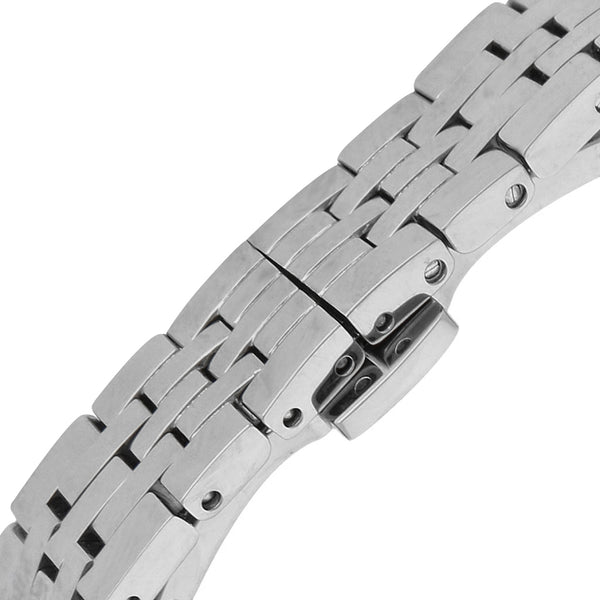 Reloj Bulova para dama en acero inoxidable.